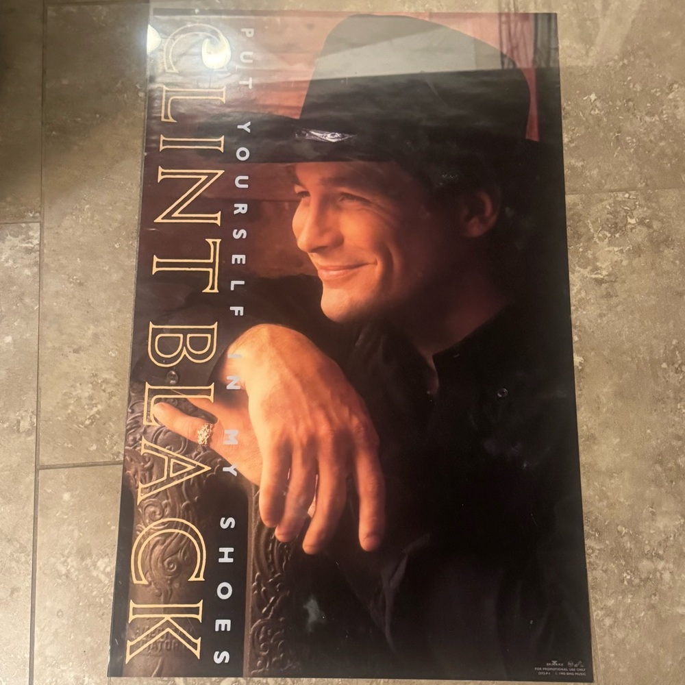 Clint Black Put Yourself In My Shoes 1990 RCA Promo Poster‎ 17x27